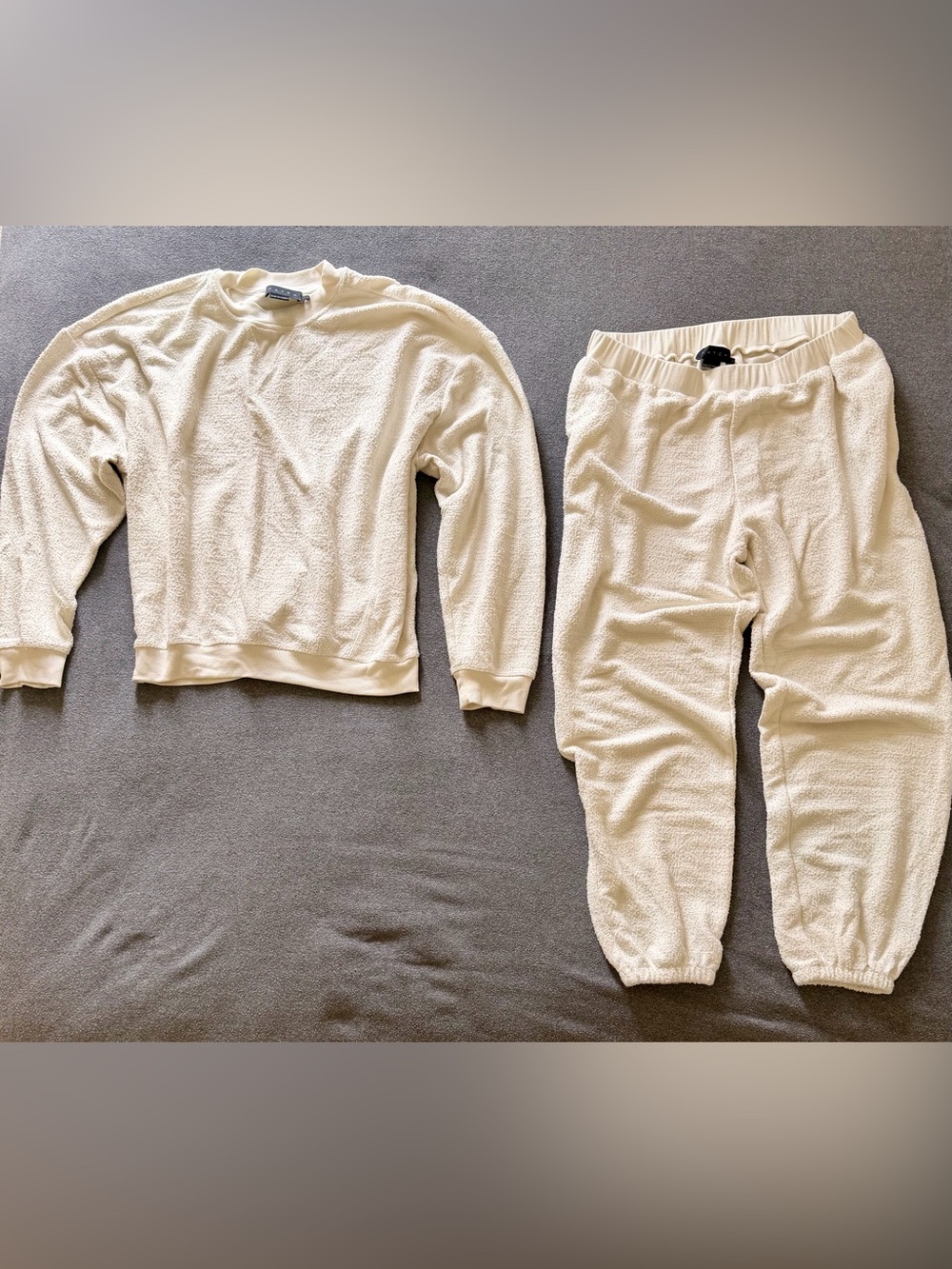 Hatch Maternity Matching Set Boucle Cream Cozy Lounge Joggers